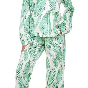 Tropical Leaf Print Jumpsuit